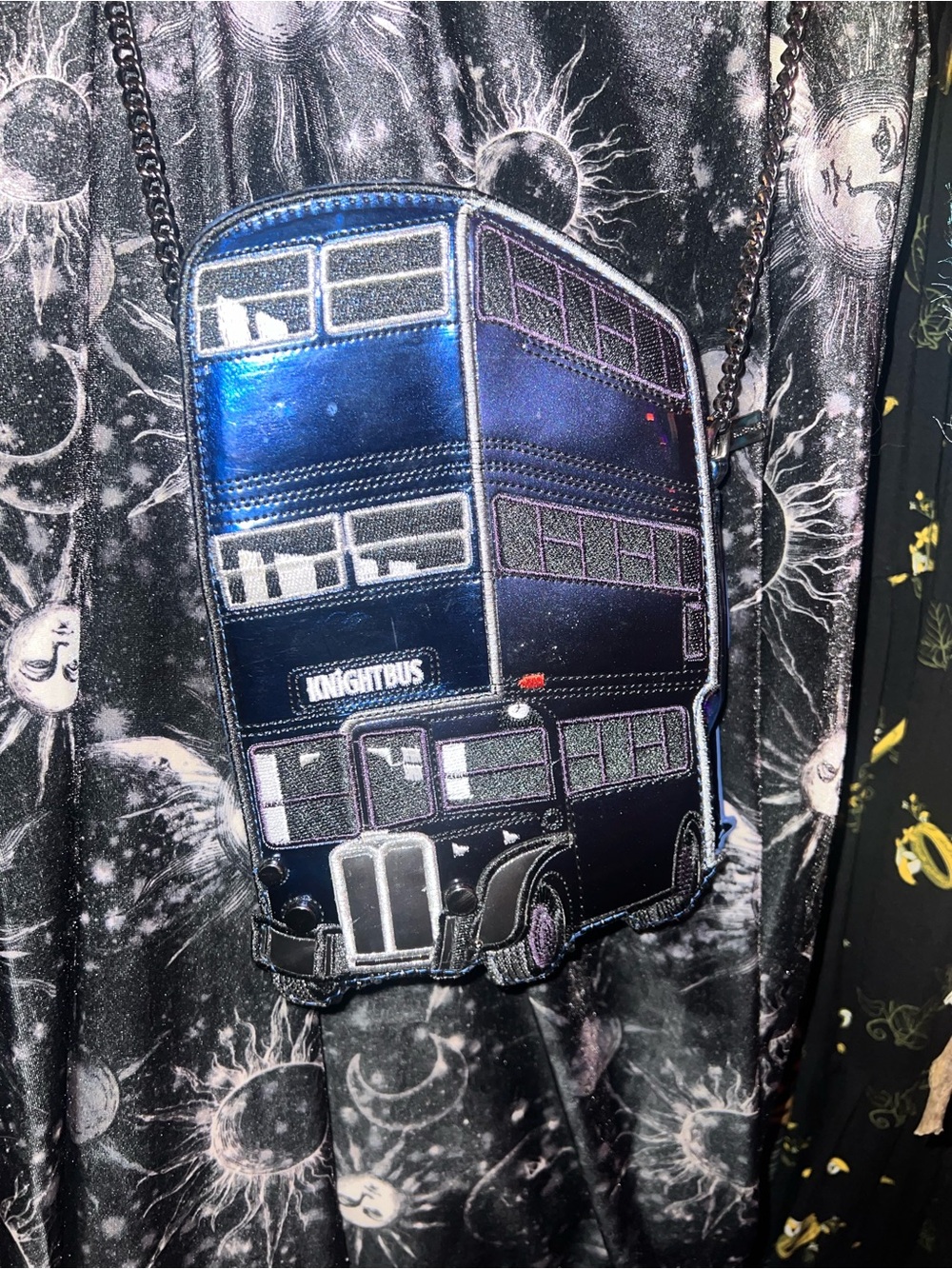 Danielle Nicole Metallic Navy Knight Bus Crossbody